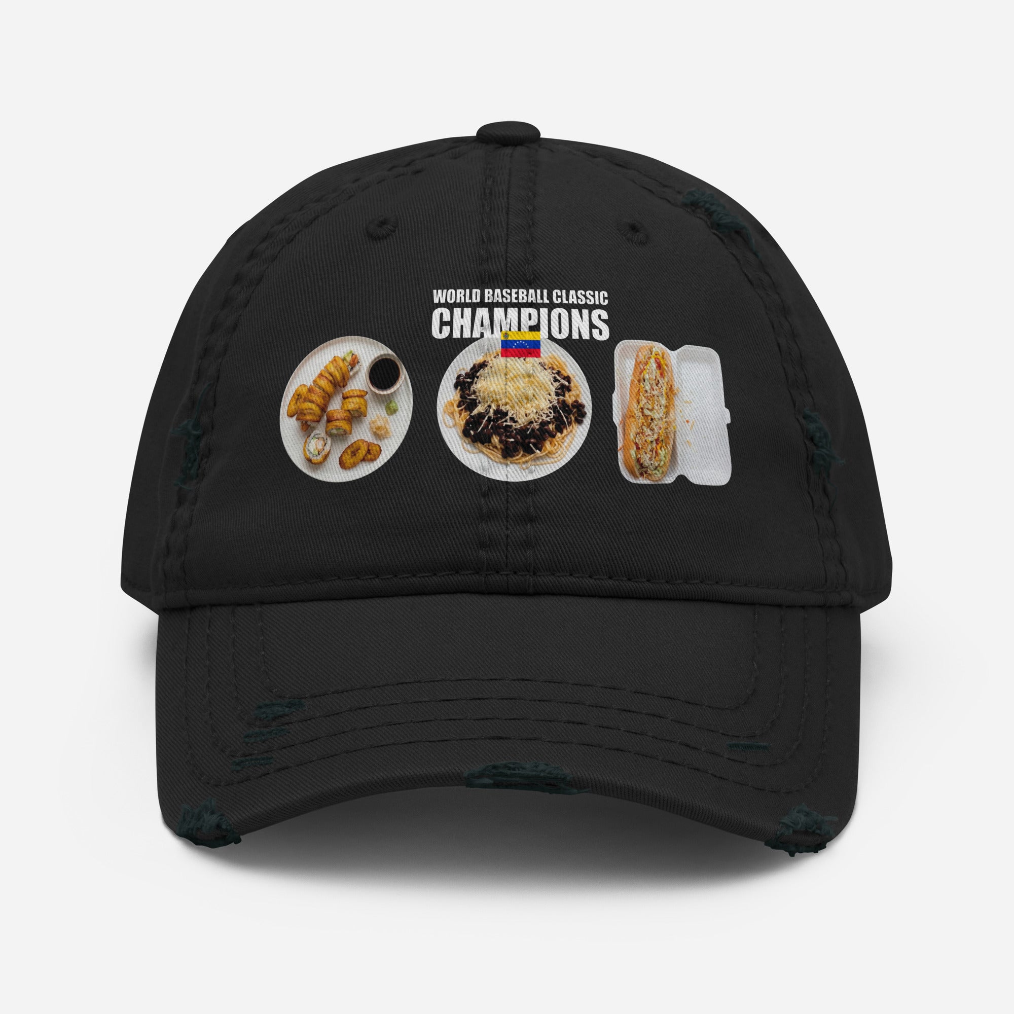 Black Caribal HICIMOS buffet cap with WBC 2026 Champs embroidery for sports fans and collectors.