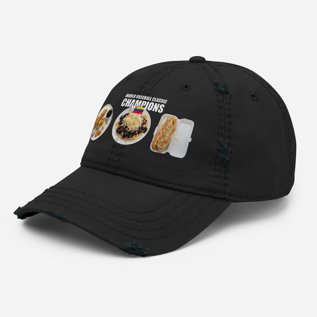 Black Caribal HICIMOS buffet cap with WBC 2026 Champs embroidery, featuring adjustable strap and team logo design.