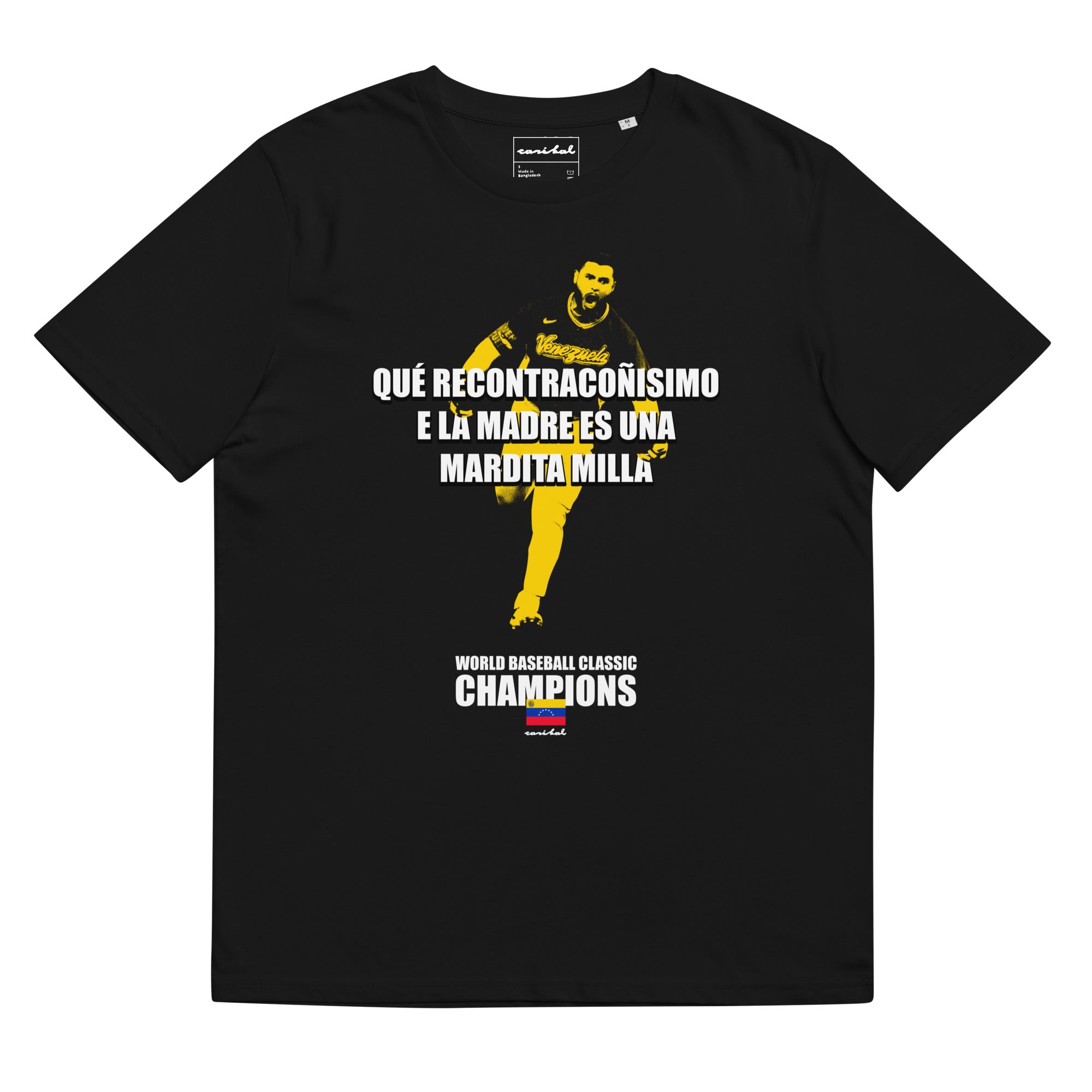 Caribal WBC 2026 Champs T-shirt featuring Kilometraje Wilyer, with vibrant graphic design and comfortable fit.