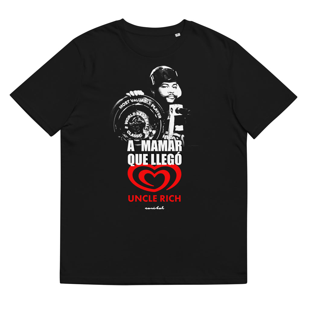Caribal UNCLE RICH GARCÍA WBC 2026 CHAMPS T-shirt featuring bold graphic design and vibrant colors.